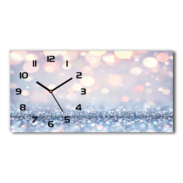 Horizontal wall clock Shiny background