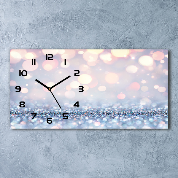 Horizontal wall clock Shiny background