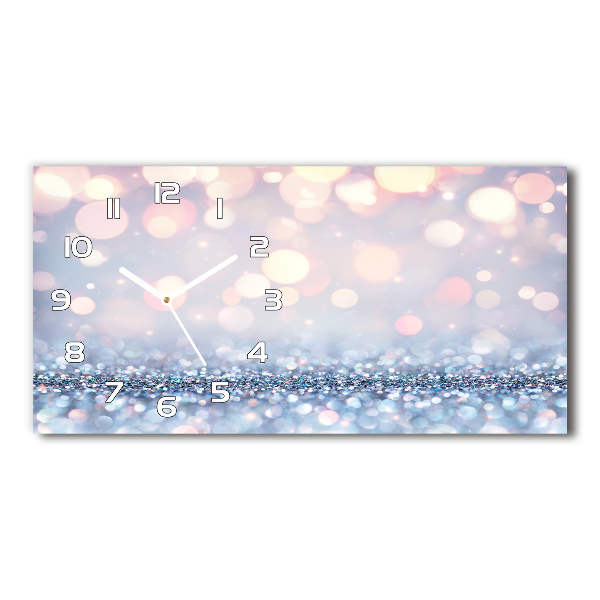 Horizontal wall clock Shiny background