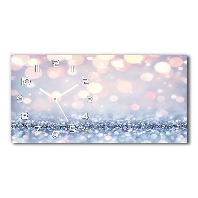 Horizontal wall clock Shiny background