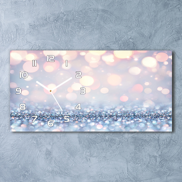 Horizontal wall clock Shiny background