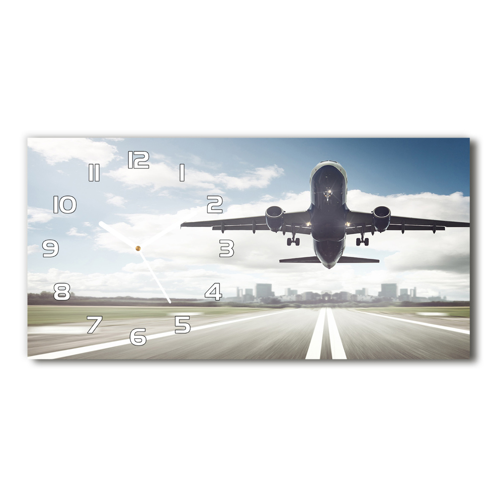 Horizontal rectangular wall clock Starting plane