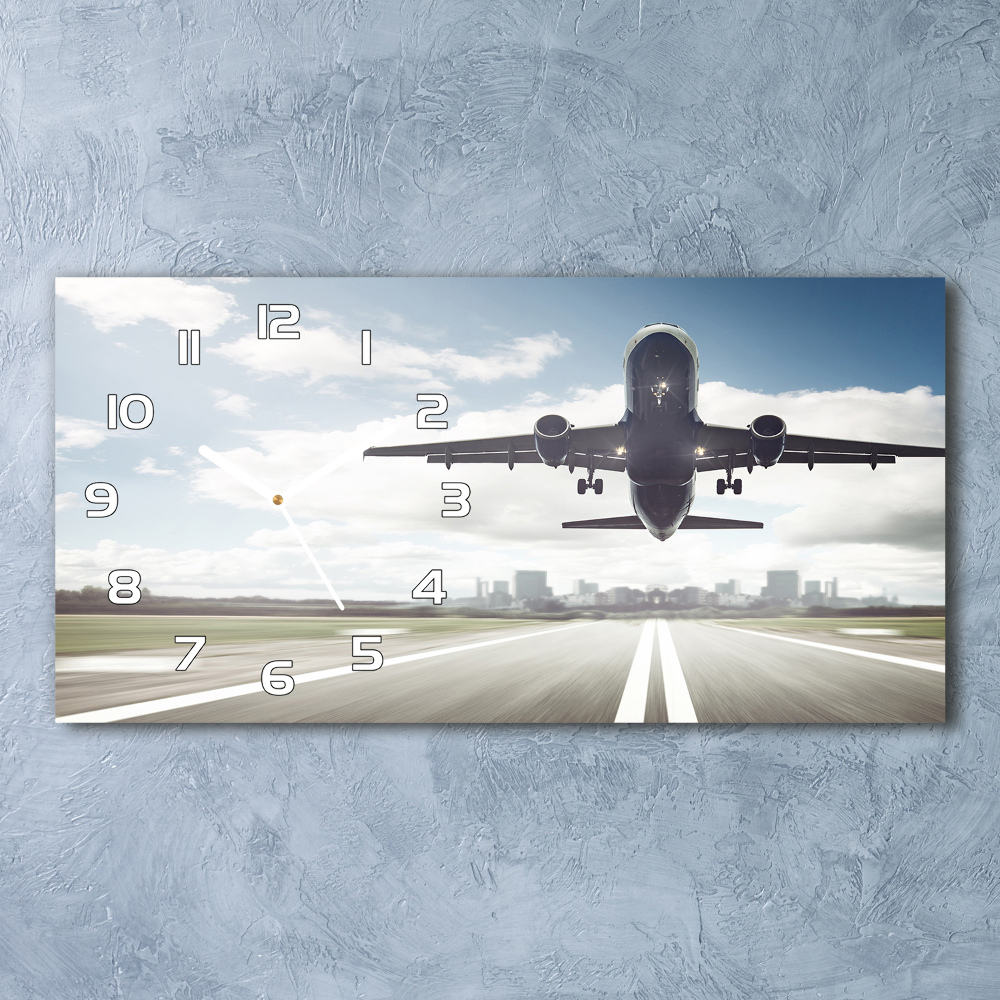 Horizontal rectangular wall clock Starting plane