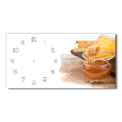 Horizontal rectangular wall clock Honey