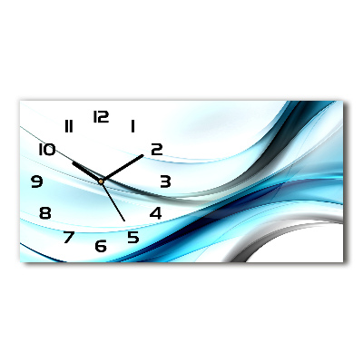 Horizontal wall clock Wave abstraction