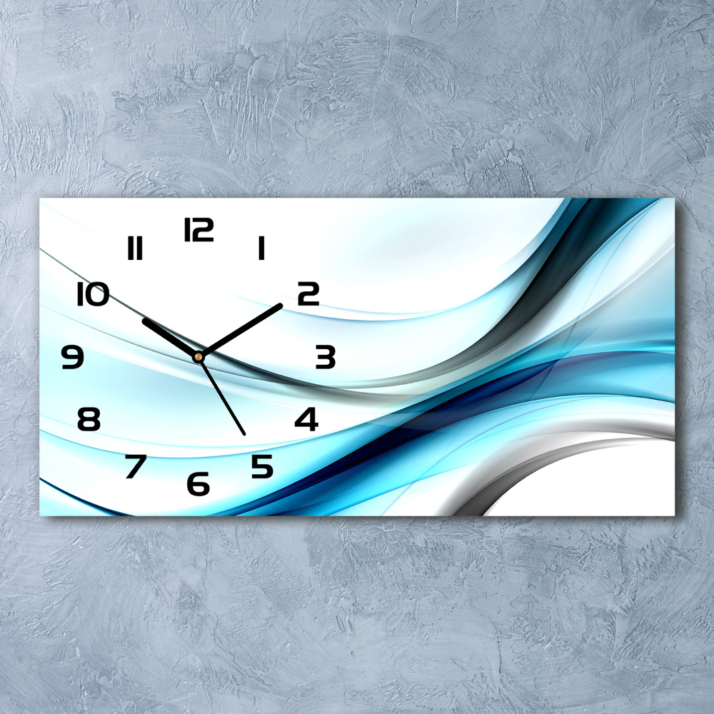 Horizontal wall clock Wave abstraction