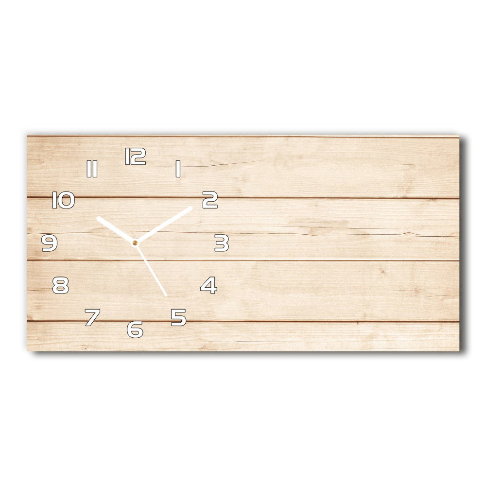 Horizontal wall clock Wooden background