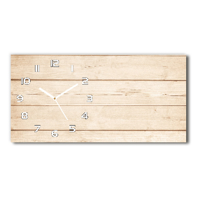 Horizontal wall clock Wooden background