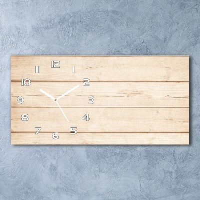 Horizontal wall clock Wooden background