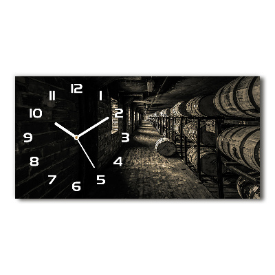 Horizontal wall clock Bourbon barrels