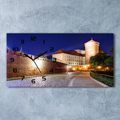 Horizontal wall clock Cracow Poland