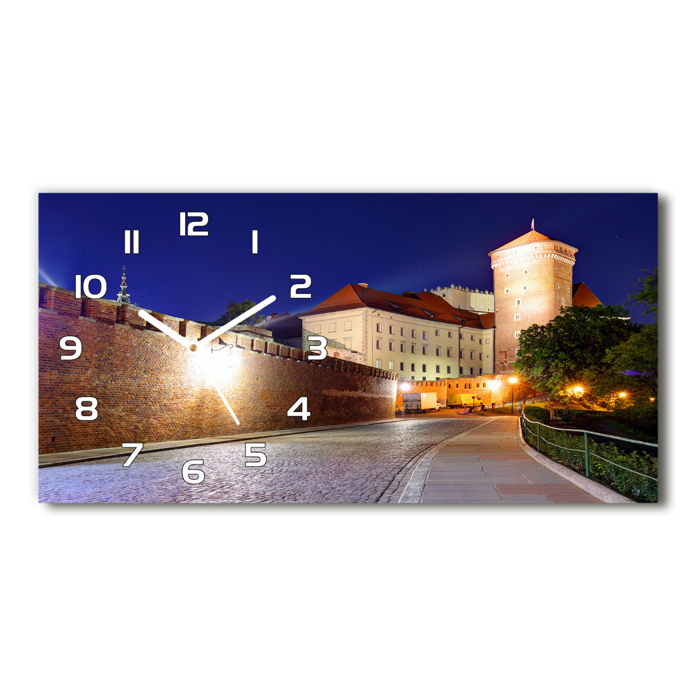 Horizontal wall clock Cracow Poland