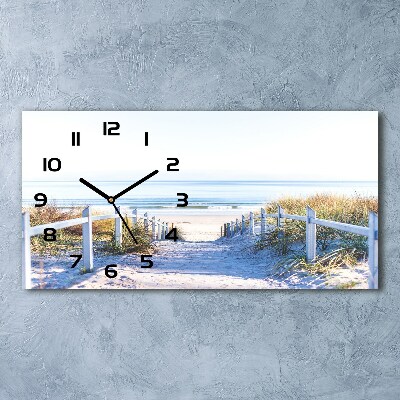 Horizontal rectangular wall clock Coastal dunes