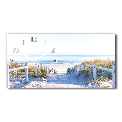 Horizontal rectangular wall clock Coastal dunes