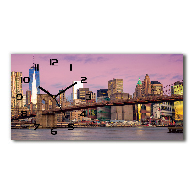 Horizontal rectangular wall clock Manhattan New York