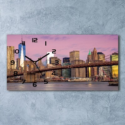 Horizontal rectangular wall clock Manhattan New York