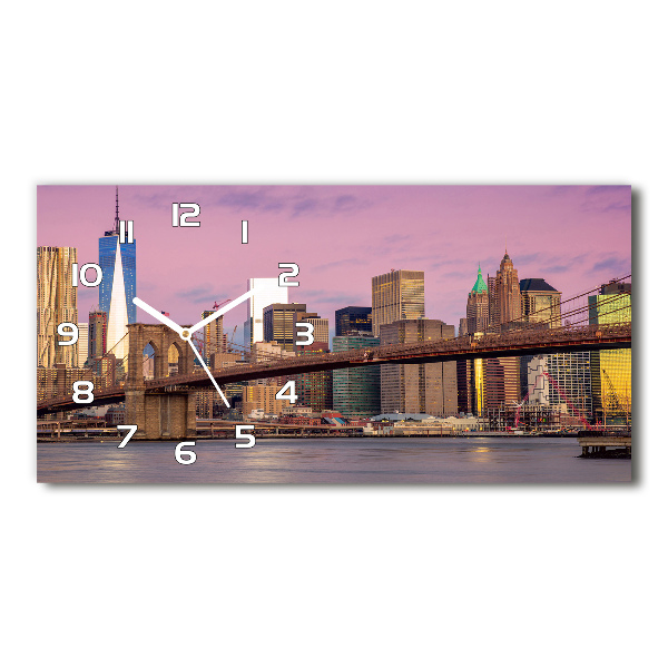 Horizontal rectangular wall clock Manhattan New York