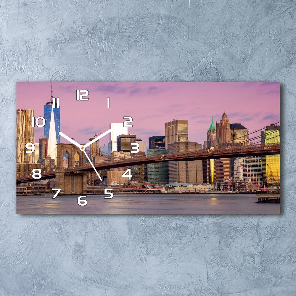 Horizontal rectangular wall clock Manhattan New York