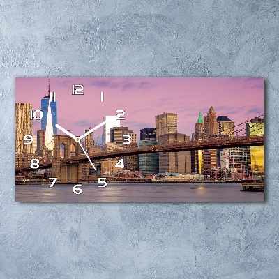 Horizontal rectangular wall clock Manhattan New York