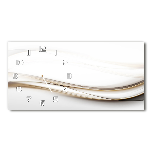 Horizontal rectangular wall clock Wave abstraction