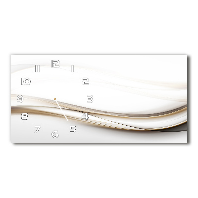 Horizontal rectangular wall clock Wave abstraction