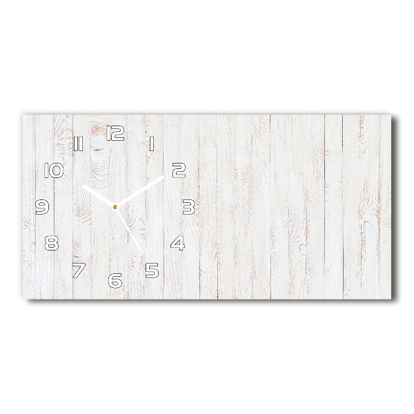 Horizontal rectangular wall clock Wooden background