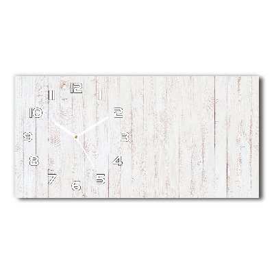 Horizontal rectangular wall clock Wooden background