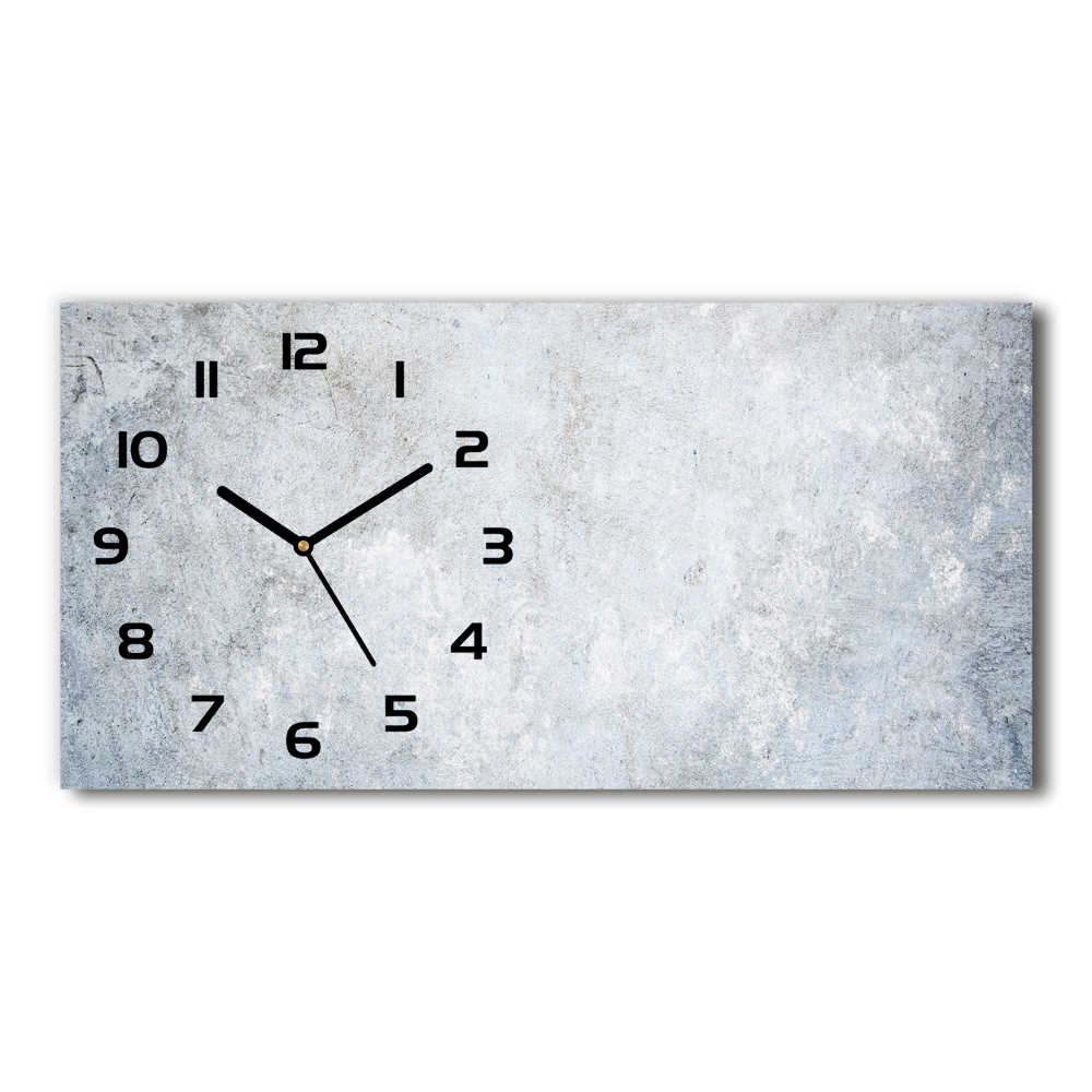 Horizontal rectangular wall clock Concrete background