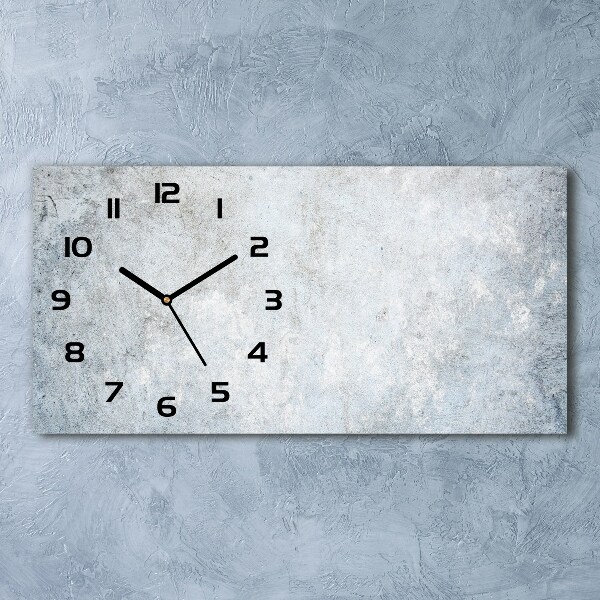 Horizontal rectangular wall clock Concrete background