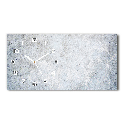 Horizontal rectangular wall clock Concrete background