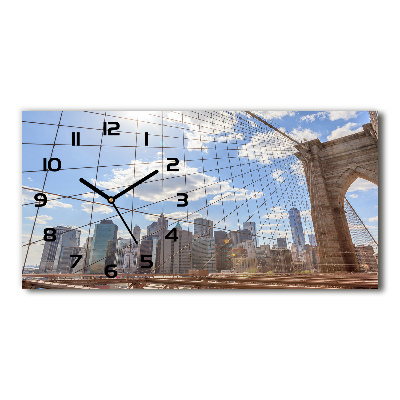 Horizontal wall clock New York bridge