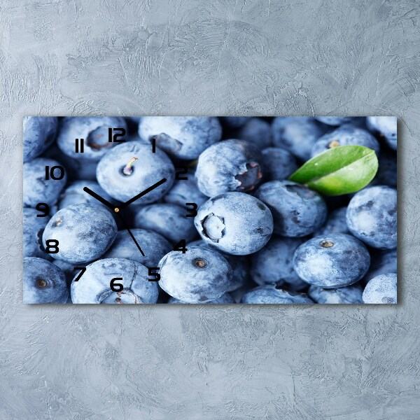 Horizontal rectangular wall clock Berries