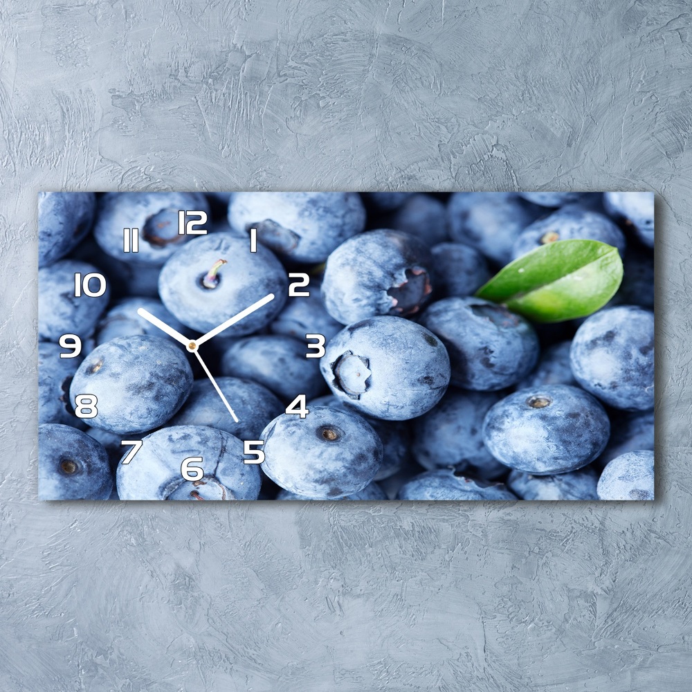 Horizontal rectangular wall clock Berries