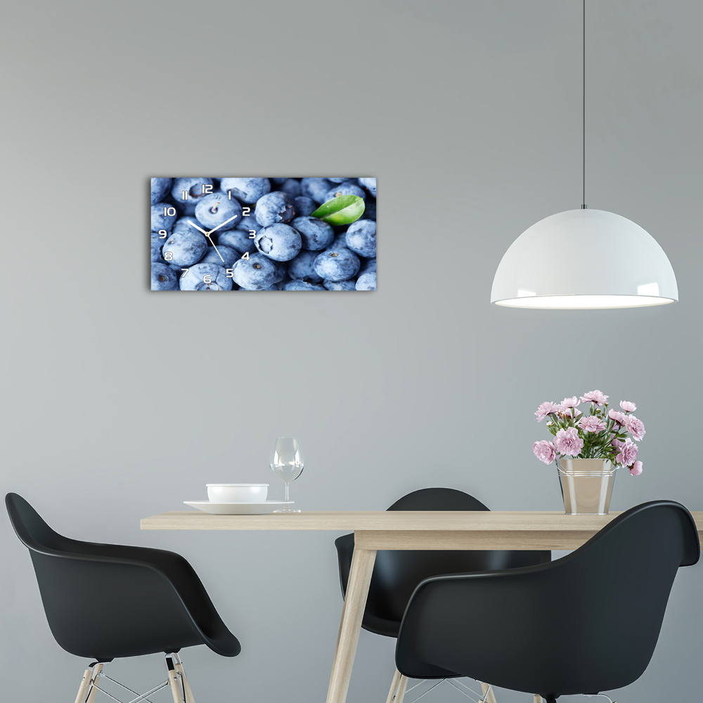 Horizontal rectangular wall clock Berries