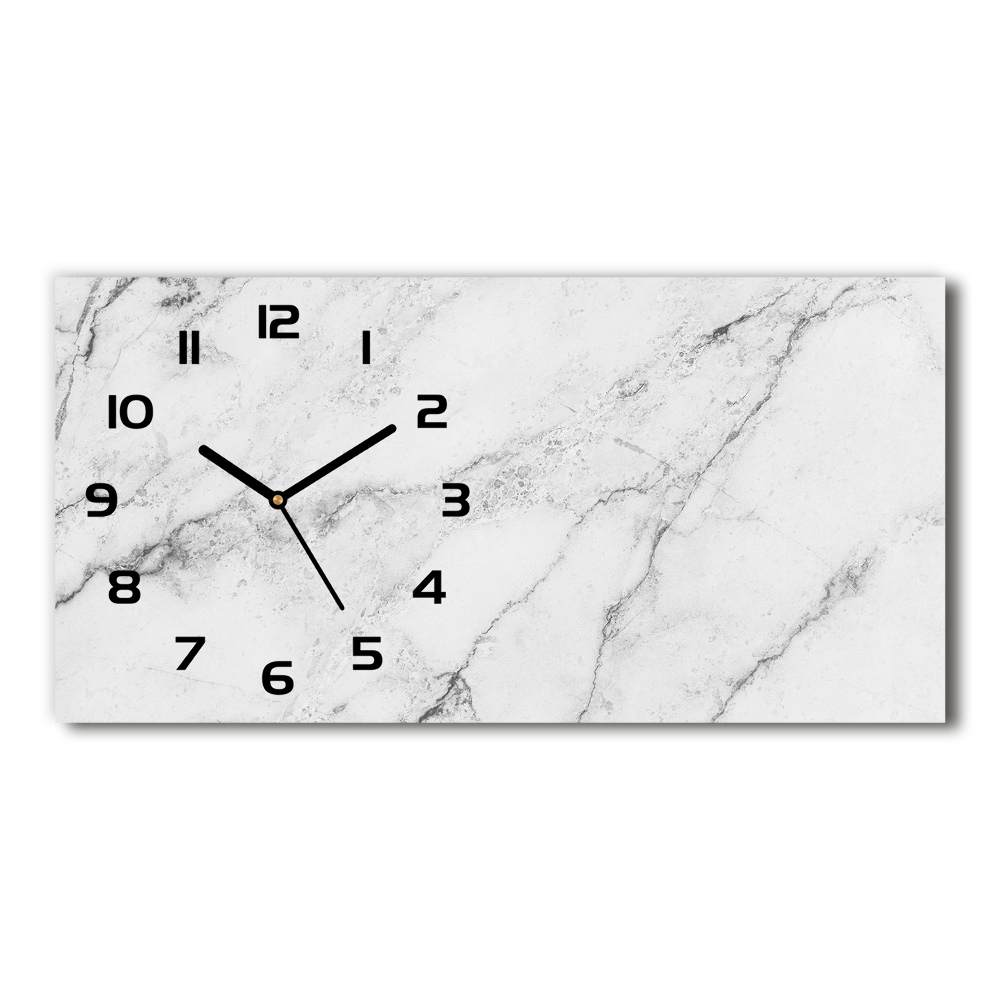 Horizontal rectangular wall clock Marble