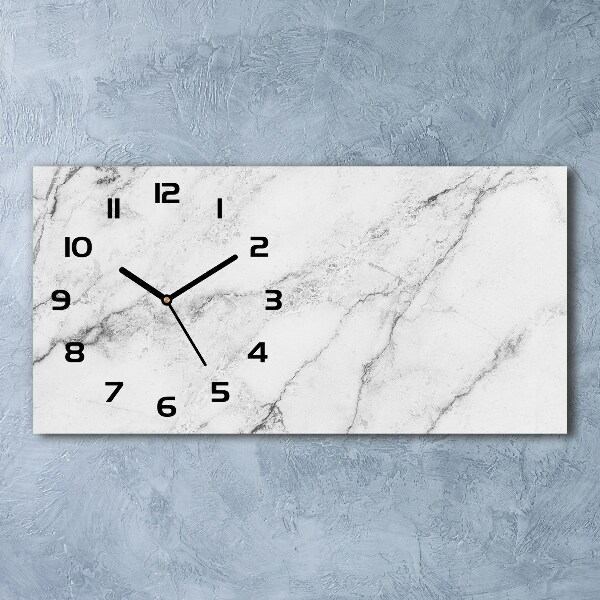 Horizontal rectangular wall clock Marble