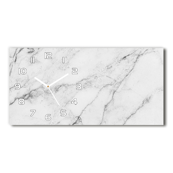 Horizontal rectangular wall clock Marble