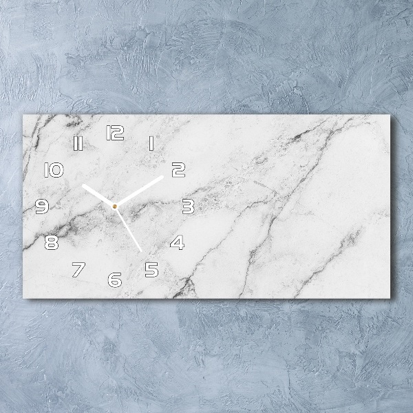 Horizontal rectangular wall clock Marble