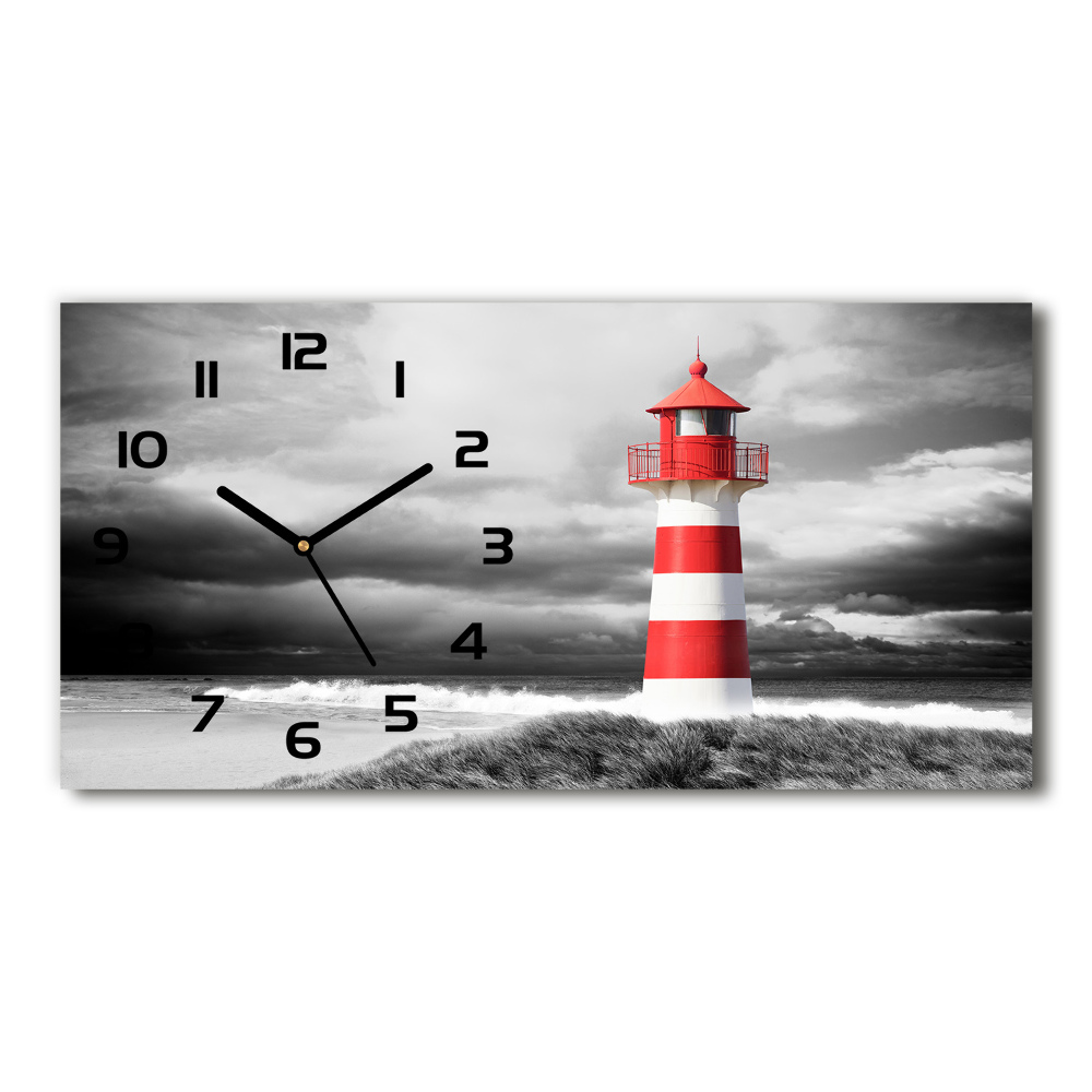 Horizontal wall clock Lighthouse