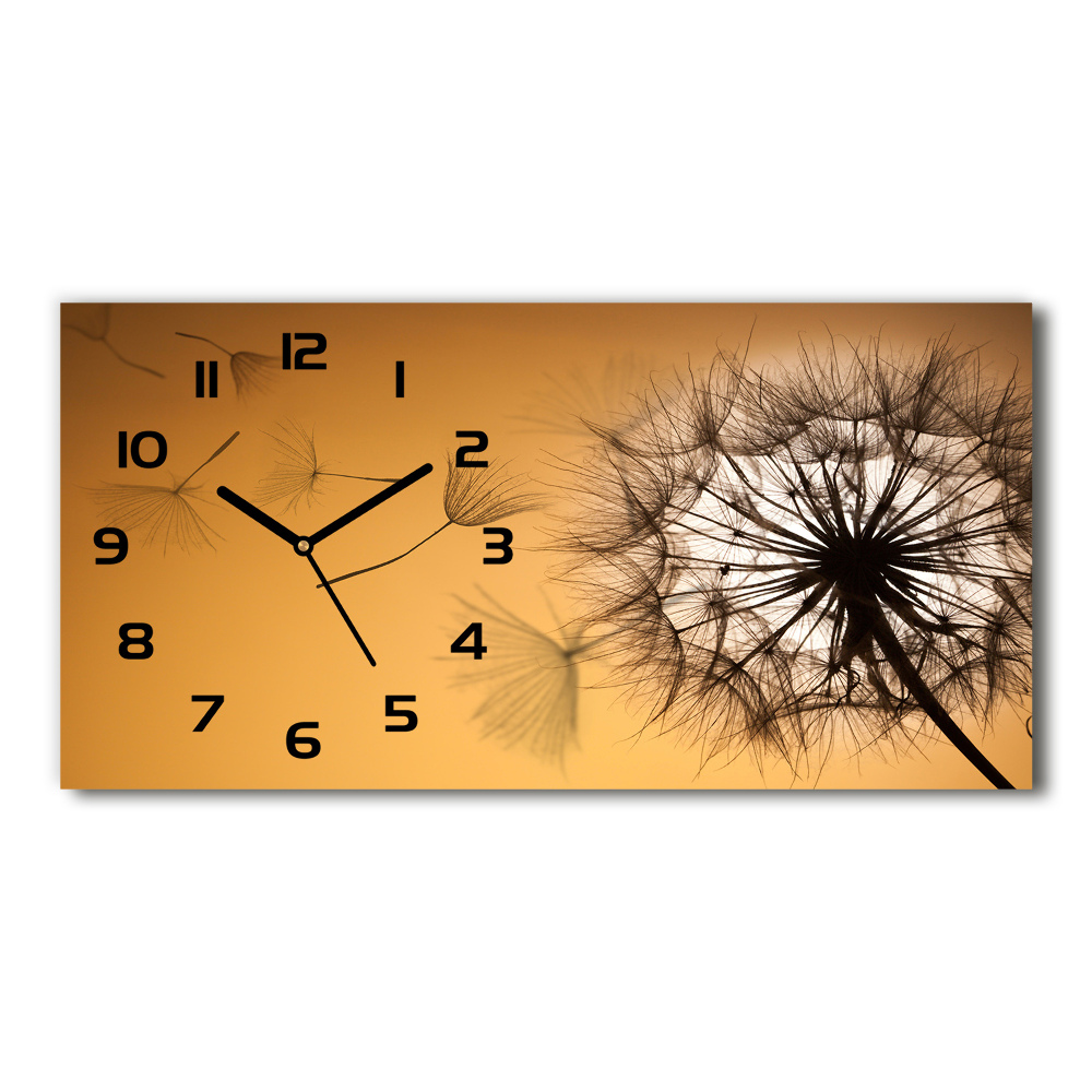 Horizontal wall clock Dandelion