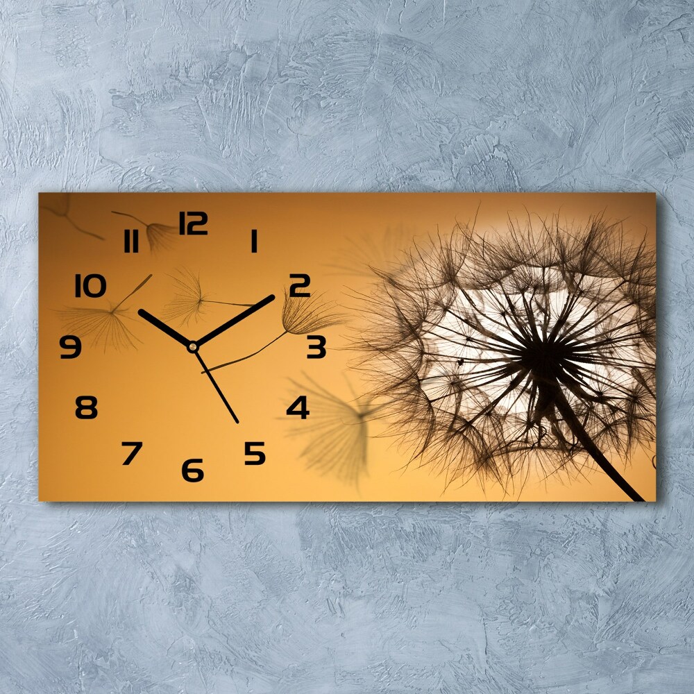 Horizontal wall clock Dandelion