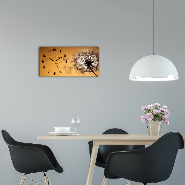 Horizontal wall clock Dandelion