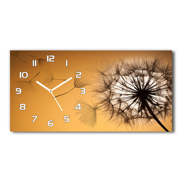 Horizontal wall clock Dandelion