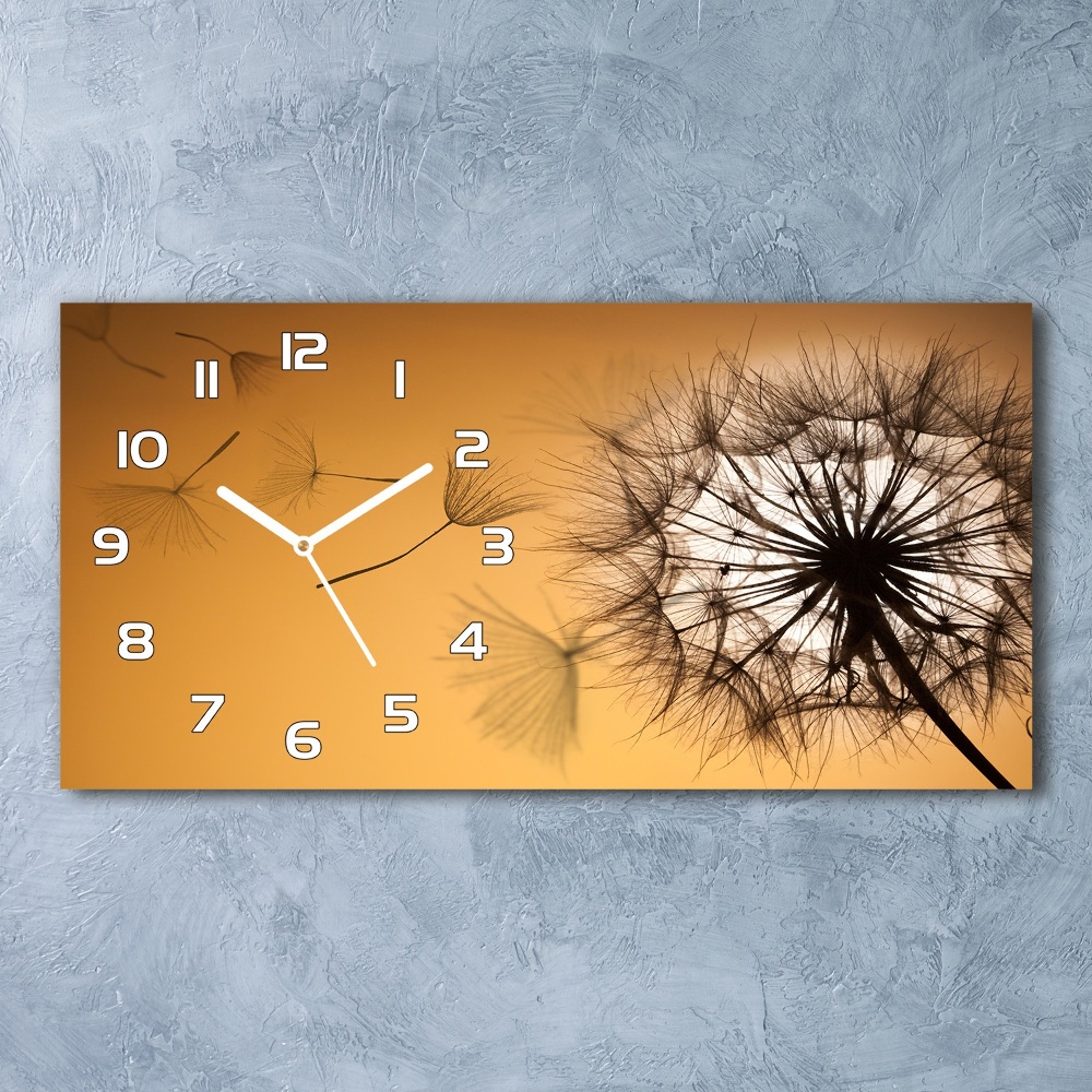 Horizontal wall clock Dandelion