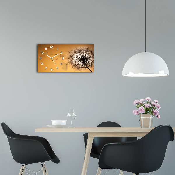 Horizontal wall clock Dandelion