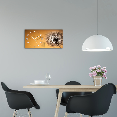 Horizontal wall clock Dandelion