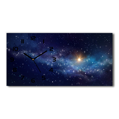 Horizontal rectangular wall clock Galaxy