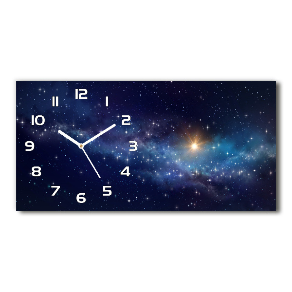 Horizontal rectangular wall clock Galaxy