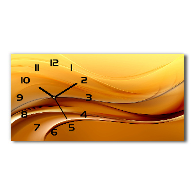 Horizontal wall clock Background waves