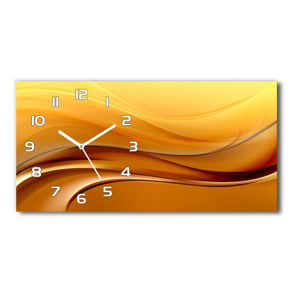 Horizontal wall clock Background waves